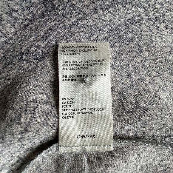 ANTHROPOLOGIE NWOT MARFA SNAKE PRINT FAUX WRAP MIDI DRESS | SIZE: 2 - Picture 15 of 16